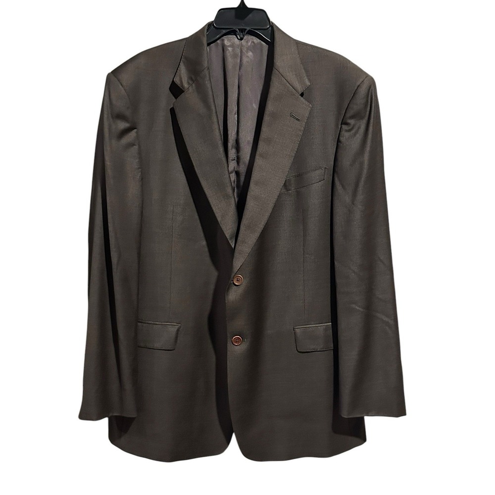 Daniel Cremieux Loro Piana Pant Suit Brown 46L Button Blazer Dillard's #H10-6